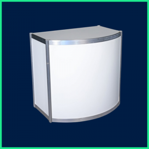 1mtr curved counter unit (A006-WHI)